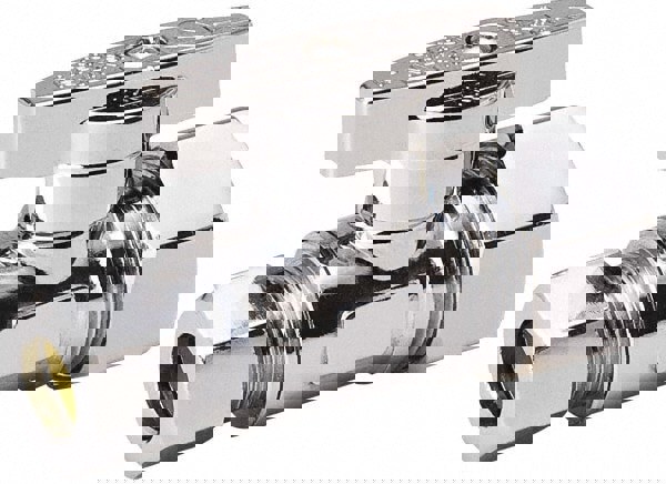 Compression 5/8 Inlet, 125 Max psi, Chrome Finish, Brass Water Supply Stop Valve